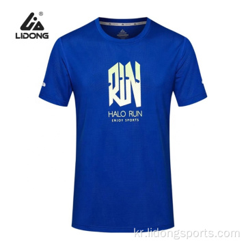 남자 여자 체육관 운동 운동 짧은 소매 티셔츠